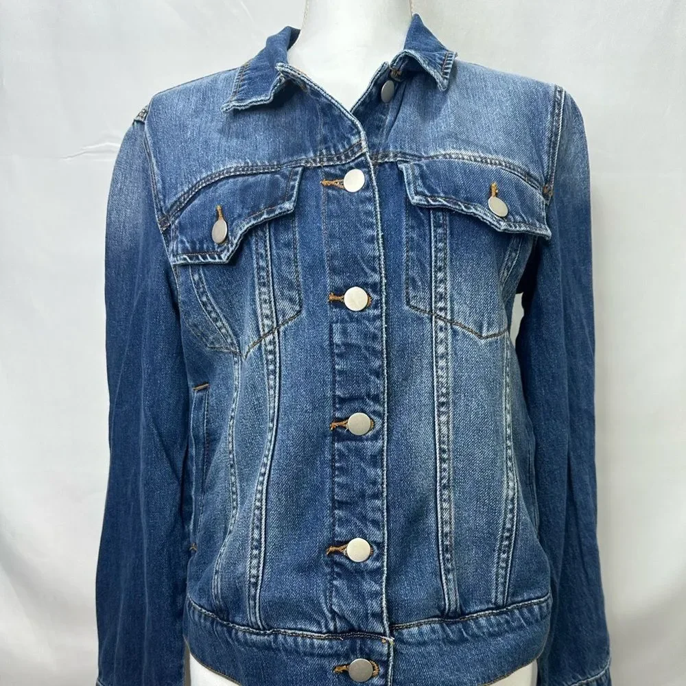 Prosperity Distressed Blue Denim Jacket Size XL - Picture 2 of 10